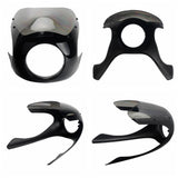 UNI Half Fairing style Windshield Headlight Fairing Cowl Smoke Screen Mask for Ducati Moto Guzzi BMW Cafe Racer Bobber Scrambler Retro Cruiser - pazoma
