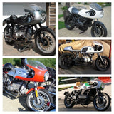 UNI Half Fairing style Windshield Headlight Fairing Cowl Smoke Screen Mask for Ducati Moto Guzzi BMW Cafe Racer Bobber Scrambler Retro Cruiser - pazoma