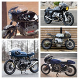 UNI Half Fairing style Windshield Headlight Fairing Cowl Smoke Screen Mask for Ducati Moto Guzzi BMW Cafe Racer Bobber Scrambler Retro Cruiser - pazoma