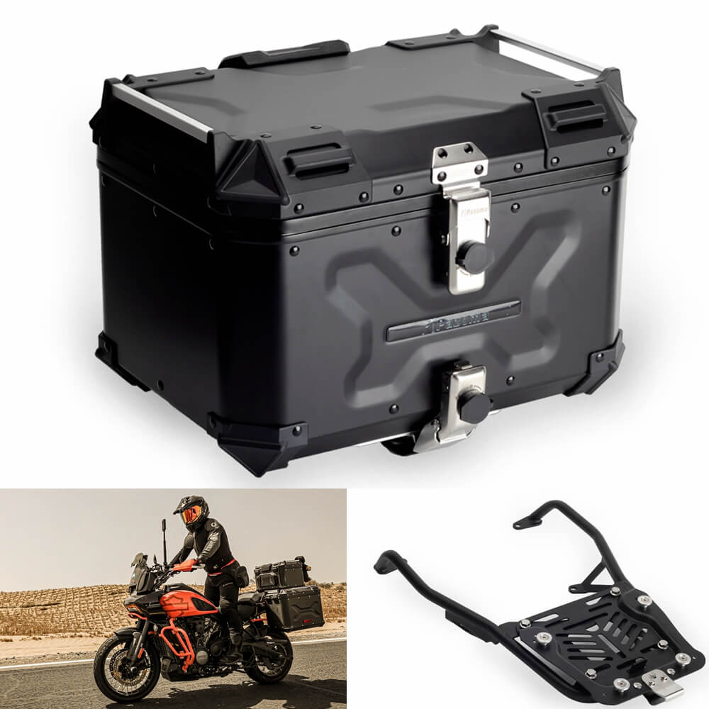 US Stock Harley Pan America 1250 Special RA1250 S Aluminum Side Top Cases Rear Luggage Tail Box W/Mounting Plate System Bracket - pazoma