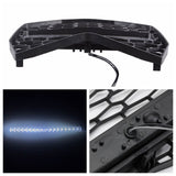 UTV Front Bumper Mesh Grille w/ LED Light Bar for Can-Am Maverick X3 Turbo X DS R RS 2017 - 2021 - pazoma