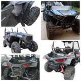 Polaris RZR S 900 RZR S 1000 2015-2020 RZR S 4 900 2015-2016 UTV Front & Rear Mud Guards Extended Fender Flares Mud Flaps - pazoma