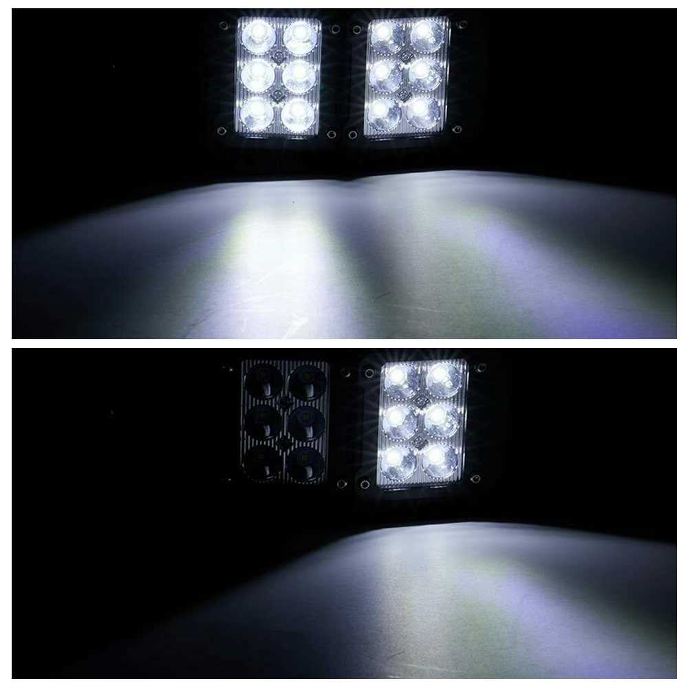 UTV Universal Rear View Mirror 1.75“ and 2“ For Polaris RZR1000 Yamaha With LED Spot Light Rock Lights DRL - pazoma