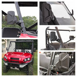 UTV Rear View Side Mirrors Universal Fit Best for 1.75"-2" Roll Cage Bar Break Away w/Adjustable Arm - High Impact Tempered Glass Mirror - pazoma