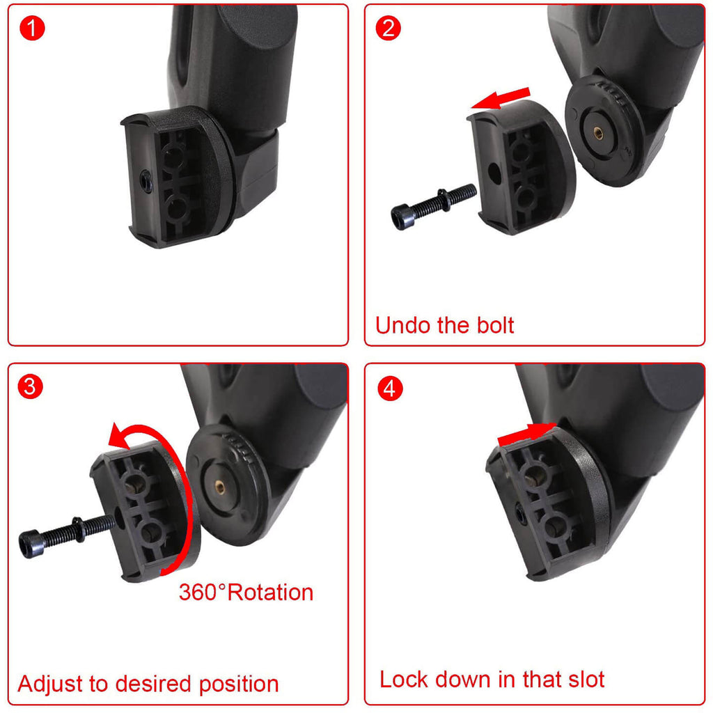 Polaris RZR Ranger Yamaha Rhino Can-Am Arctic Honda Pioneer UTV Left and Right Side View Mirror with 1.75" and 2" Mounts and Shock-Proof Rubber Pad - pazoma