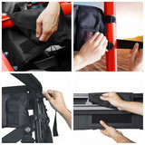 QuadGear Black UTV Large Roll Cage Organizer Rack Pouch Bag Pocket For Most Full Size UTVs - pazoma