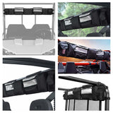 QuadGear Black UTV Large Roll Cage Organizer Rack Pouch Bag Pocket For Most Full Size UTVs - pazoma