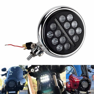 Universal 5-3/4 5.75 inch Club style Slim Line Multi LED Round Projection Headlight For Harley Dyna T-Sport FXR Softail Sportster - pazoma