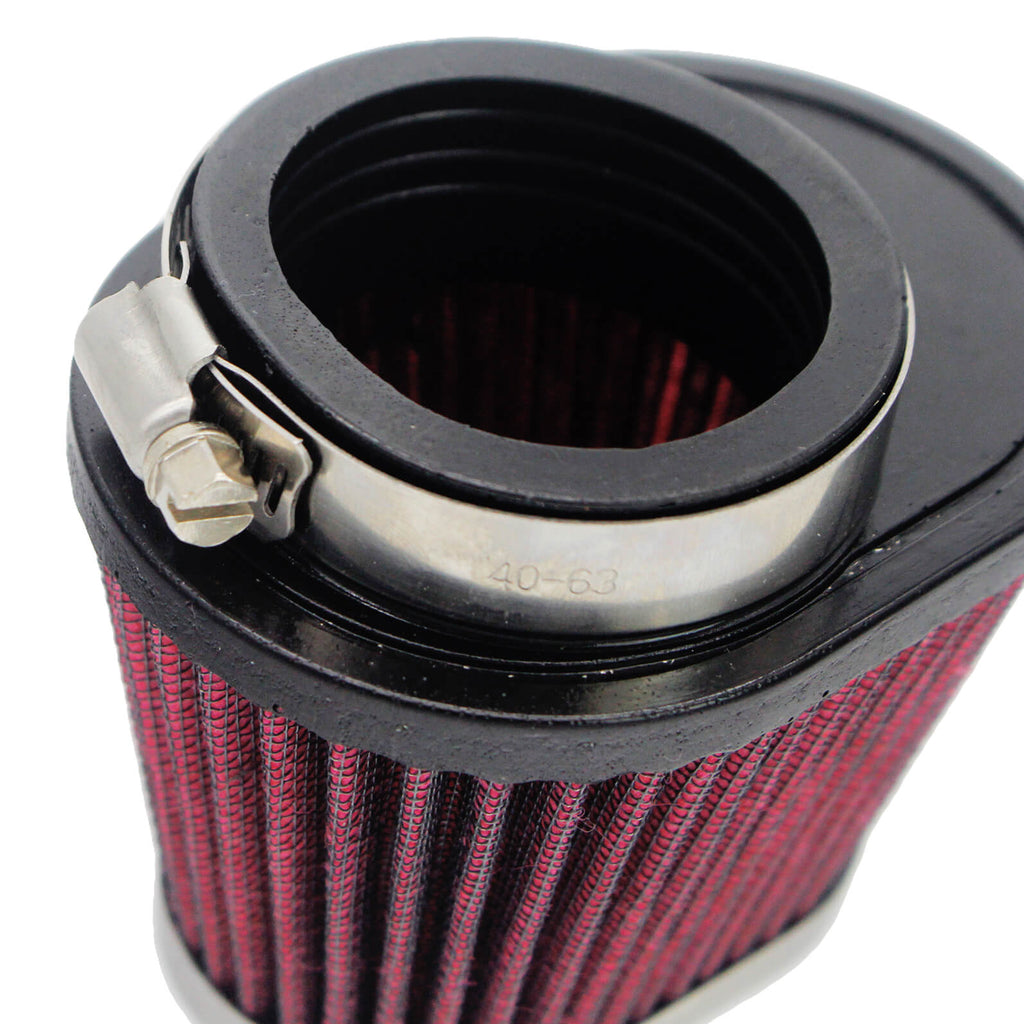 Universal Clamp-On Air Cleaner Filter Chrome Performance Oval Pod Filters 48mm 52mm For Honda Yamaha Kawasaki Suzuki Cafe Racer CB CG GS - pazoma