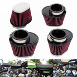 Universal Clamp-On Air Cleaner Filter Chrome Performance Oval Pod Filters 48mm 52mm For Honda Yamaha Kawasaki Suzuki Cafe Racer CB CG GS - pazoma