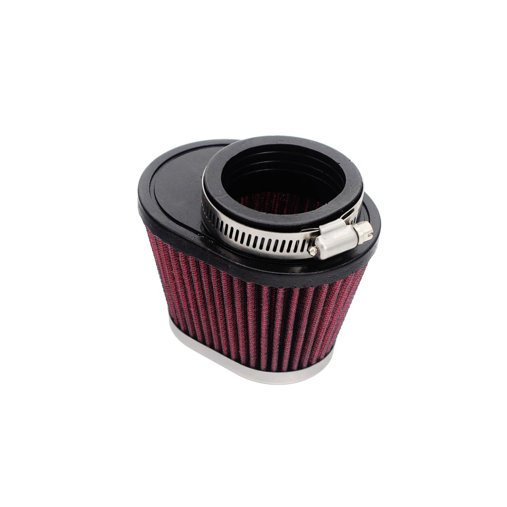 Universal Clamp-On Air Cleaner Filter Chrome Performance Oval Pod Filters 48mm 52mm For Honda Yamaha Kawasaki Suzuki Cafe Racer CB CG GS - pazoma