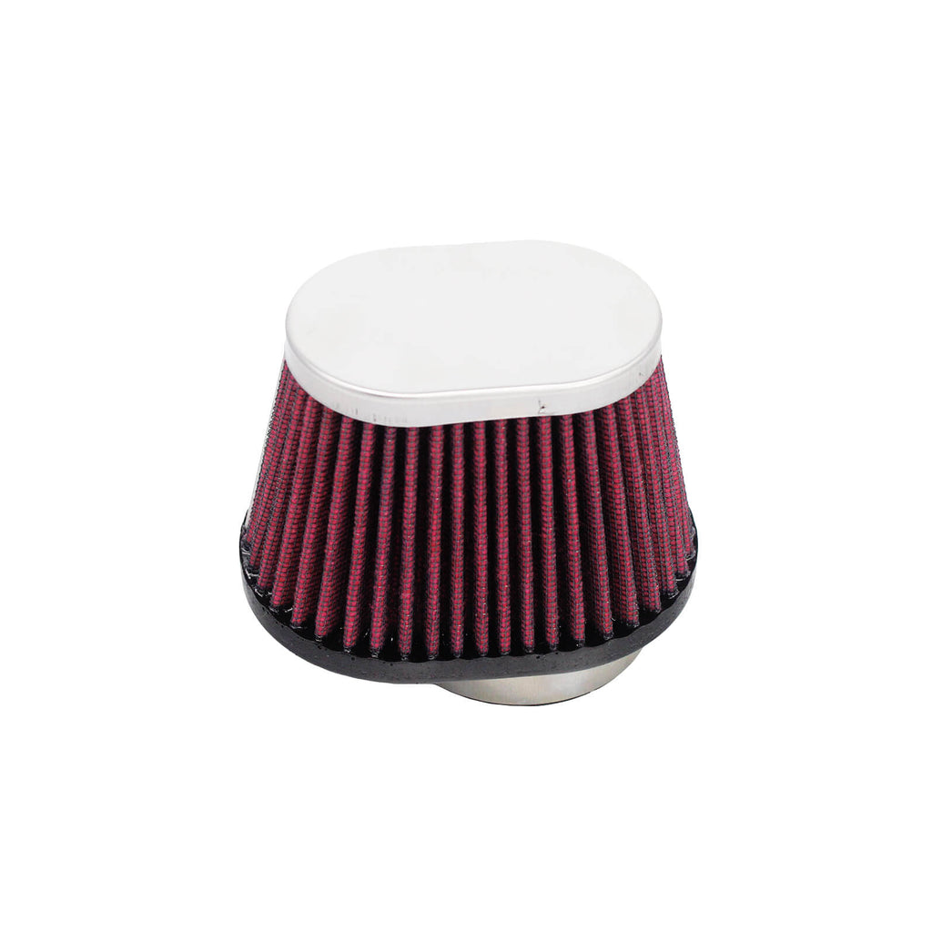 Universal Clamp-On Air Cleaner Filter Chrome Performance Oval Pod Filters 48mm 52mm For Honda Yamaha Kawasaki Suzuki Cafe Racer CB CG GS - pazoma