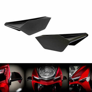 Universal Broken Wind Wing Fairing Cover GP Style Aero Dynamic Wing Kit Fixed Winglet Yamaha YZF R1 R6 R3 R25 BMW S1000RR Superbike Scooter - pazoma