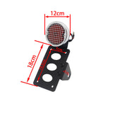 Motorcycle Horizontally Side Mount LED Tail Light Brake License Plate Bracket Taillight for Suzuki Yamaha Honda Harley Bobber Chopper - pazoma