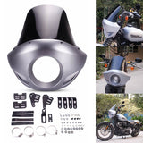 Tall Touring Sport Headlight Fairing Blackout Windshield 35mm-49mm Forks For Harley Dyna Sportster Softail 5.75