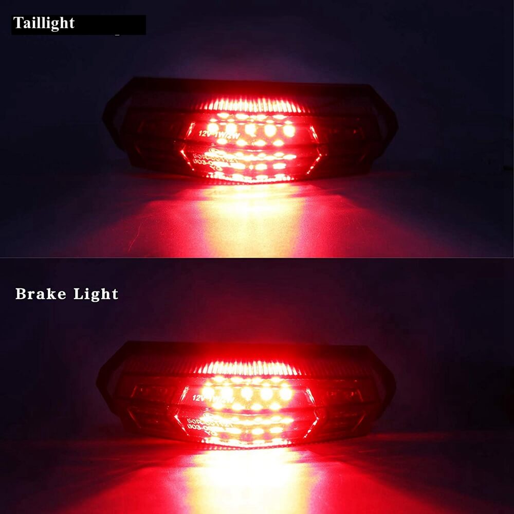 Motorcycle Universal 3 in 1 LED Taillight W/ Turn Signal Brake Light - pazoma