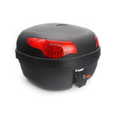 28L Motorcycle Tail box Helmet Top Case Luggage Storage Trunk Carrier Mount Rack Scooter Universal - pazoma