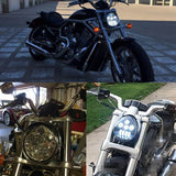 US Stock Harley V-Rod VRSCX VRSCA VRSCB VRSCSE Muscle VRSCF Night Rod Special VRSCDX Street Rod VRSCR LED Headlights Projection Head Light Lamp - pazoma