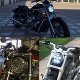 US Stock Harley V-Rod VRSCX VRSCA VRSCB VRSCSE Muscle VRSCF Night Rod Special VRSCDX Street Rod VRSCR LED Headlight Projection Headlamp 02-07 - pazoma