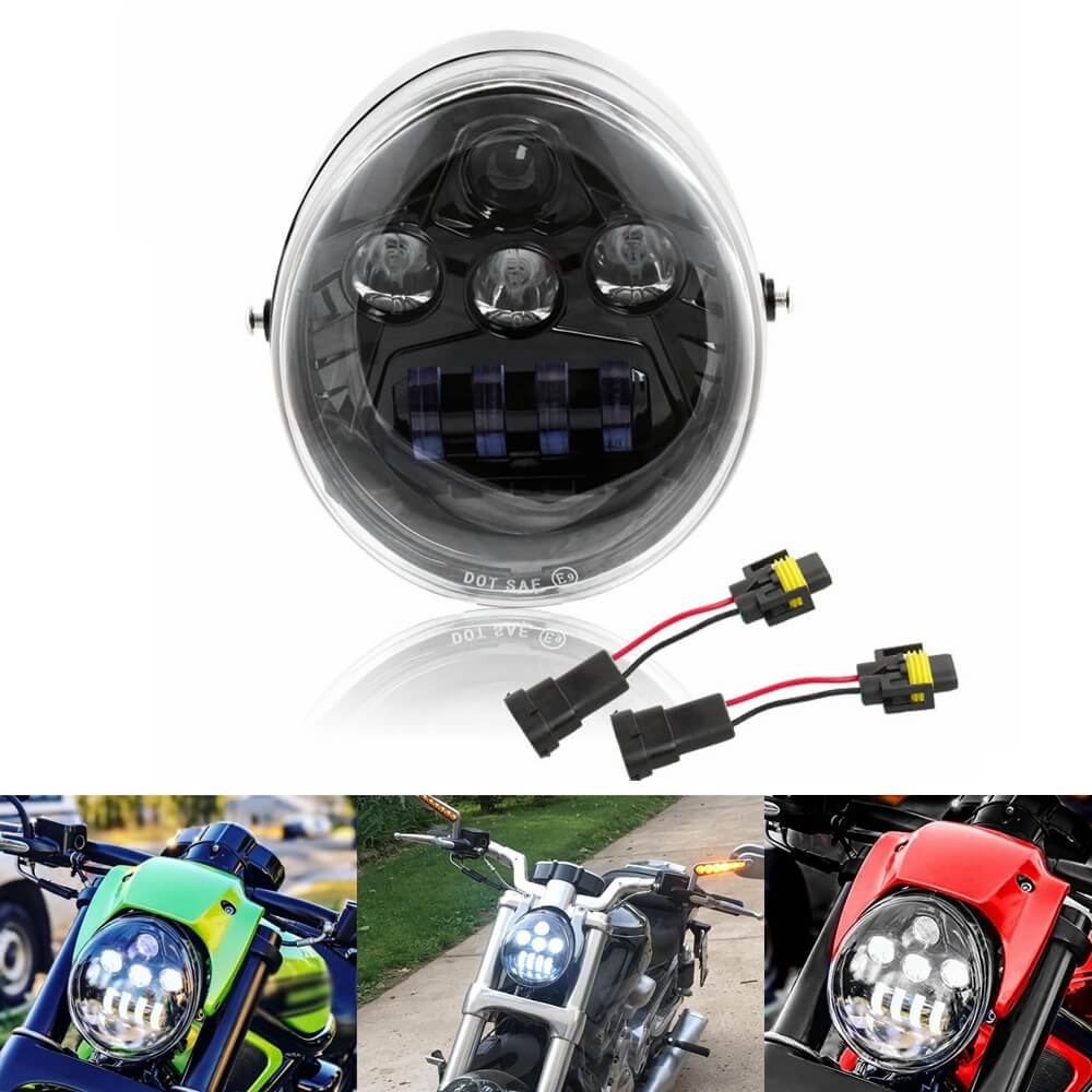 US Stock Harley V-Rod VRSCX VRSCA VRSCB VRSCSE Muscle VRSCF Night Rod Special VRSCDX Street Rod VRSCR LED Headlights Projection Head Light Lamp - pazoma