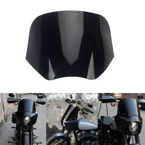 11" Windscreen Headlight Ro-- Warri-- Fairing Windshield For Harley Dyna Street Bob Super Glide Low Rider 06-22 - pazoma