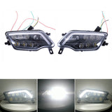 2014-2020 Honda Rancher 420 & Foreman 500 White Angel Eye LED Headlights Halo Kit Conversion Headlamp DRL Rubicon Pioneer 500 / 700 1000 P500 P700 - pazoma
