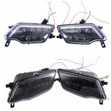 2014-2020 Honda Rancher 420 & Foreman 500 White Angel Eye LED Headlights Halo Kit Conversion Headlamp DRL Rubicon Pioneer 500 / 700 1000 P500 P700 - pazoma