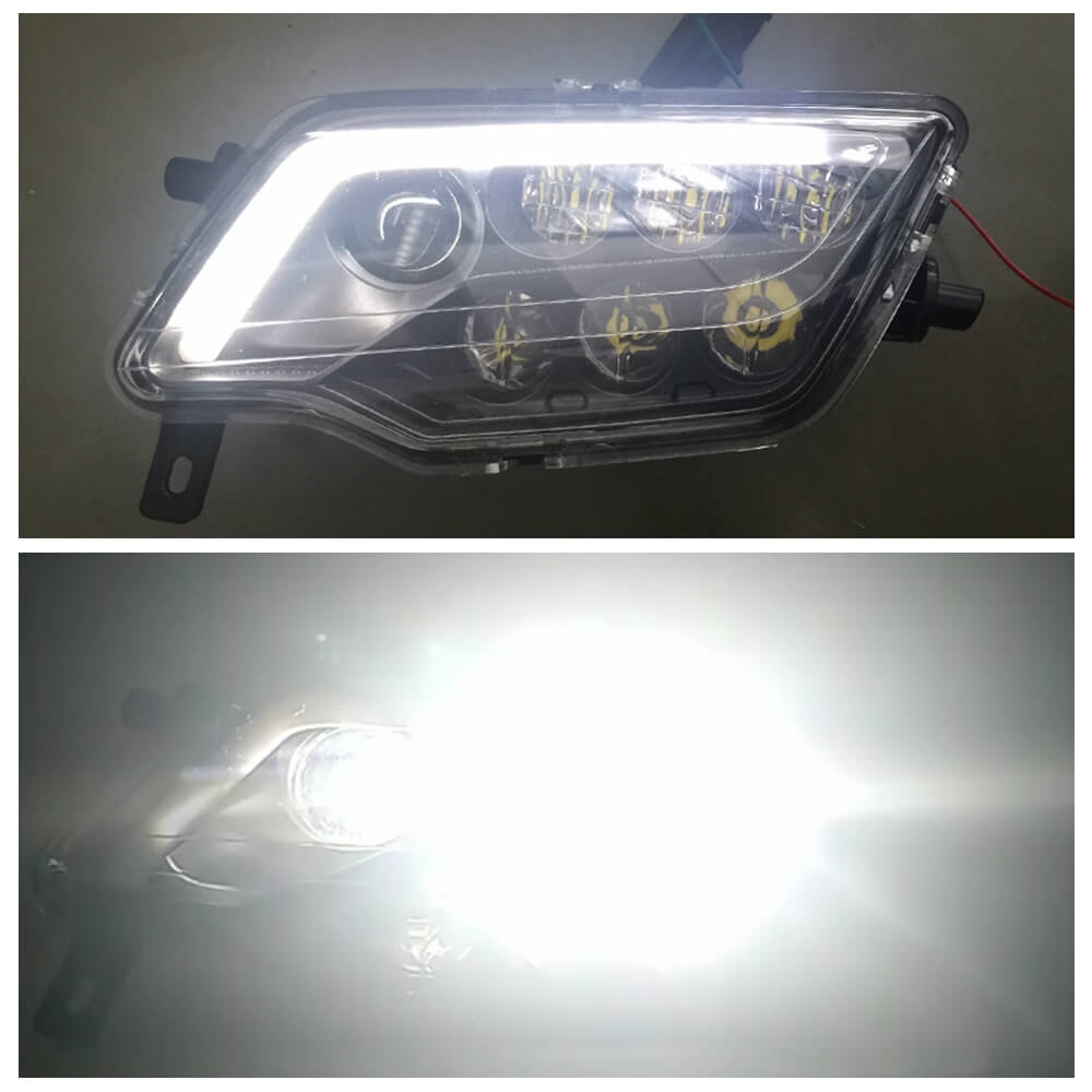 2014-2020 Honda Rancher 420 & Foreman 500 White Angel Eye LED Headlights Halo Kit Conversion Headlamp DRL Rubicon Pioneer 500 / 700 1000 P500 P700 - pazoma