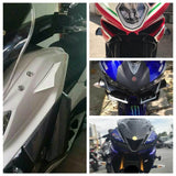 MotoGP Style Aero Dynamic Broken Wind Wing Kit Fixed Winglet Fairing Cover Universal KAWASAKI Ninja H2 H2R ZR ZX Z1000 Superbike Scooter - pazoma