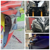 MotoGP Style Aero Dynamic Broken Wind Wing Kit Fixed Winglet Fairing Cover Universal KAWASAKI Ninja H2 H2R ZR ZX Z1000 Superbike Scooter - pazoma