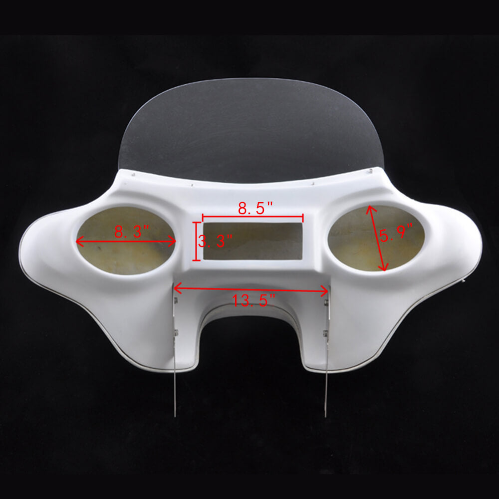 Detachable Batwing Fairing 6x9 White Speaker For Harley Touring Road King 94-Up - pazoma