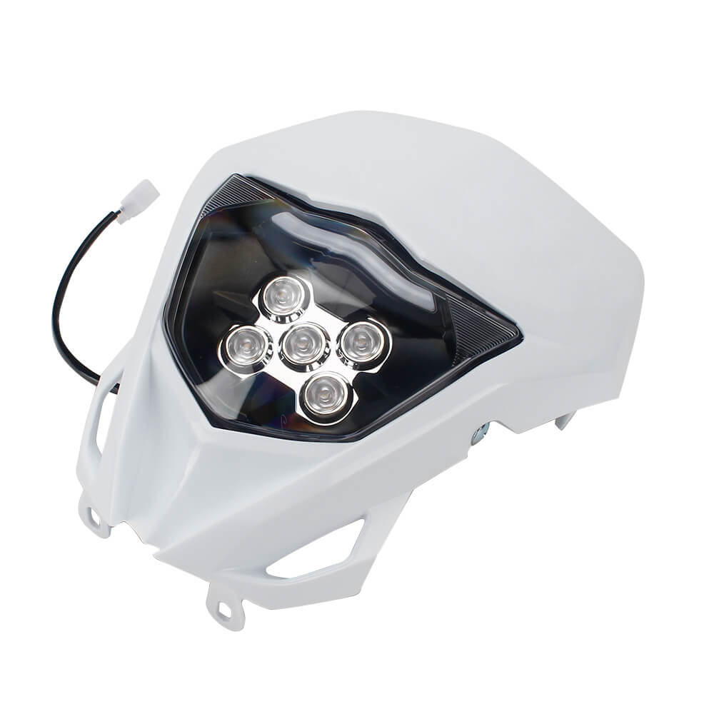 YAMAHA WR250F WR450F LED Headlight MX Enduro Dirt Bike Motorcross Off-Road Headlamp 2012-2019 White - pazoma