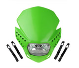 Motorcycle Universal Enduro Cross Dual Sport Off-Road Streetfighter Dirt bike LED Headlight Headlamp - pazoma