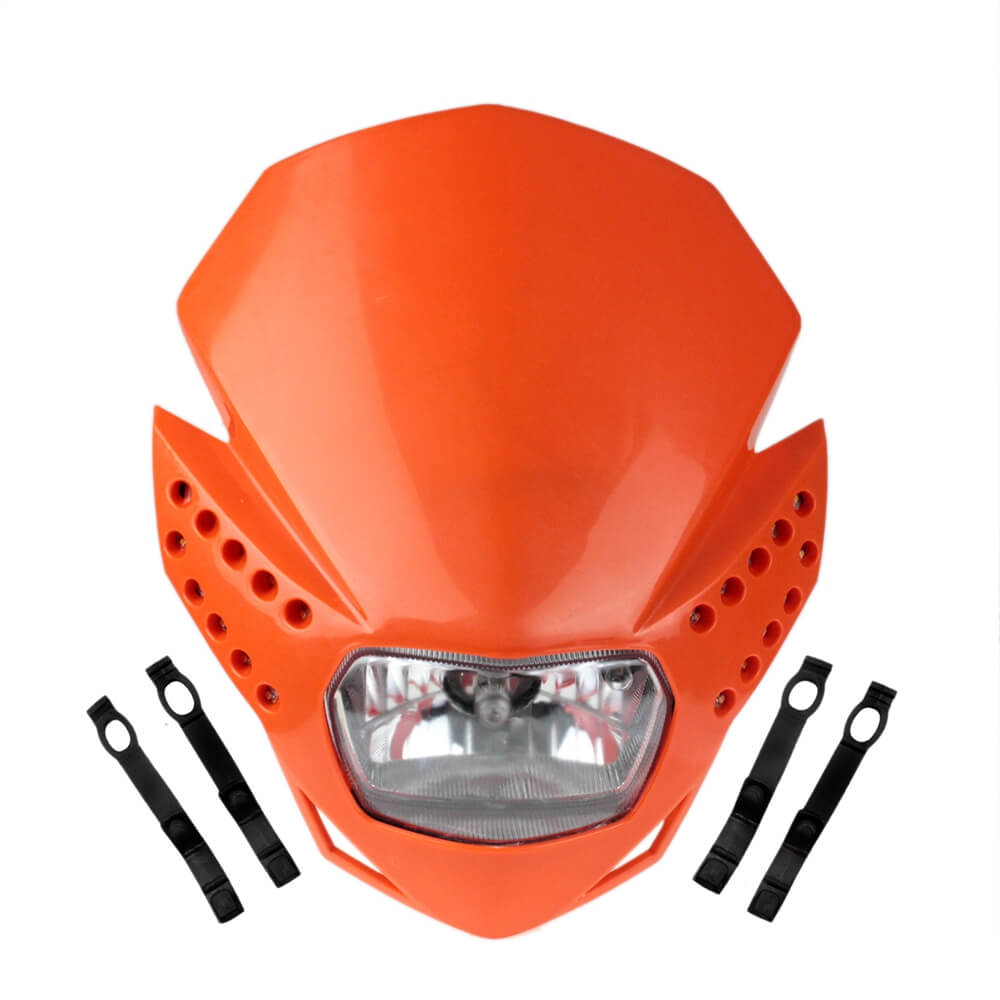 Motorcycle Universal Enduro Cross Dual Sport Off-Road Streetfighter Dirt bike LED Headlight Headlamp - pazoma