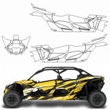 Full Graphics Kit Decal Wrap For Can-Am Maverick X3 MAX DS RS 4D 4 Door 2016+ FIRESTORM - pazoma