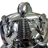 Chrome Skull Skeleton Ornament Decorative Figure Statue Harley Softail Dyna Chopper Bobber Ratrod Fender Headlight Visor headlamp Spotlamp - pazoma