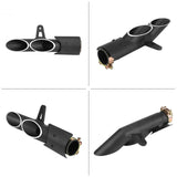 Motorcycle Dual-outlet Exhaust Tail Pipe Muffler Tailpipe Tip for Yamaha YZF-R6 / Suzuki GSX-R / BMW S1000RR/Honda CBR250RR New - pazoma