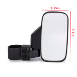 Offroad UTV Adjustable Rearview Race Mirror Side View 1.75" - 2" Clamp Easily Roll Cage Bar Break Away for Polaris Ranger RZR Can-Am Maverick - pazoma