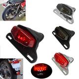 Motorcycle LED Tailight For Honda Triumph Bonneville BSA Norton Scrambler Lucas Tail Light Rear Light w/ License Plate Light - pazoma