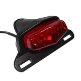 Motorcycle LED Tailight For Honda Triumph Bonneville BSA Norton Scrambler Lucas Tail Light Rear Light w/ License Plate Light - pazoma