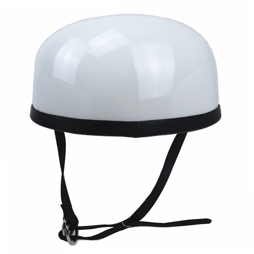 bike helmet half Leisure style motorcycle helmet half face retro motorbike helmet vintage Berets Design light weight for man and woman TT&CO Matte Black / XXL