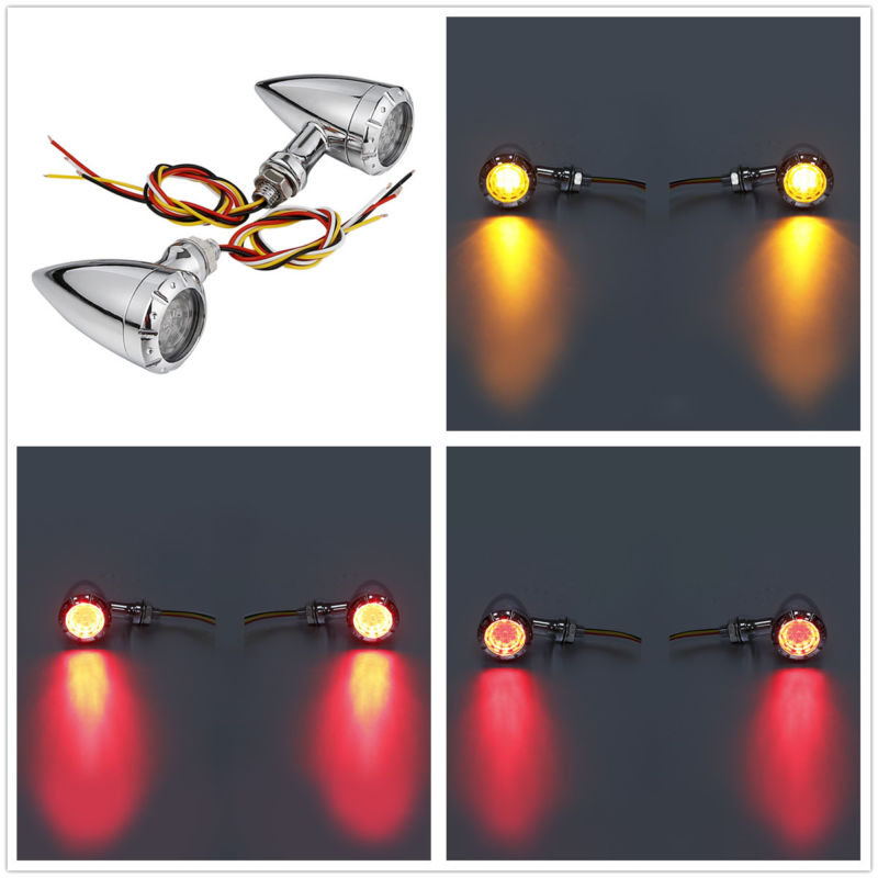 Motorcycle 3 in 1 LED Turn Signals With Taillight Flasher Lamp Universal Motorbike Indicator Light Brake Running Light 12v - pazoma